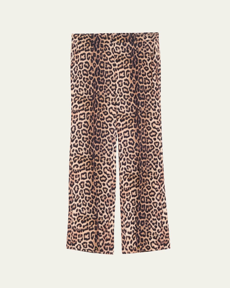 Remi Leopard Slim Bootcut Pants